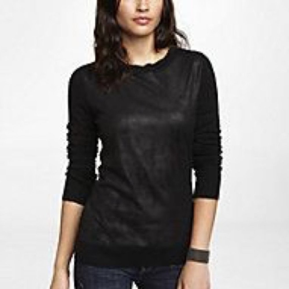 EXPRESS‎ Black Faux Suede Sweater